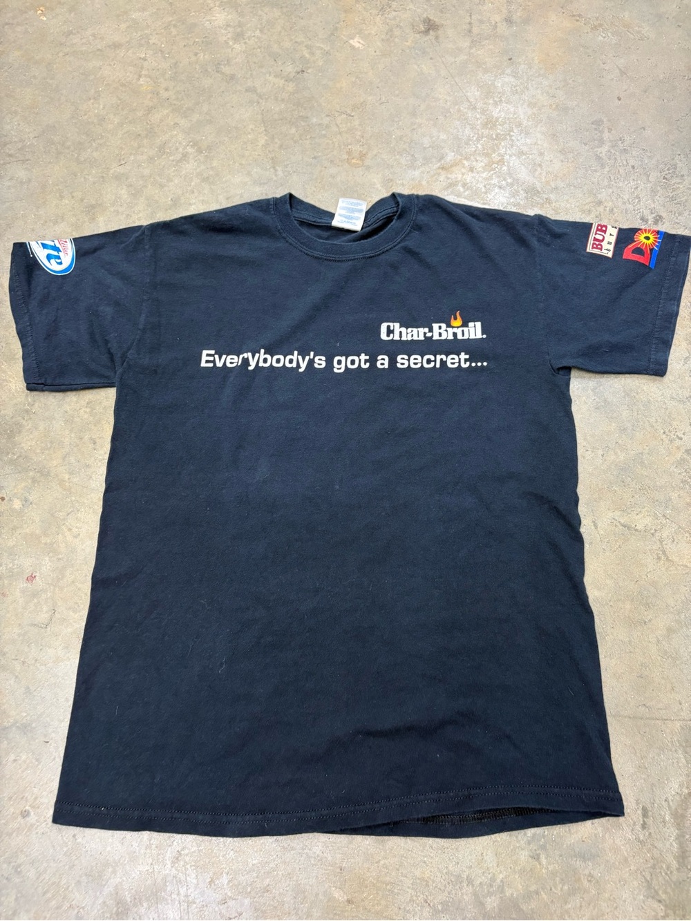 Char-Broil Grilling BBQ Black Promotional T-Shirt Men's Medium Y2K